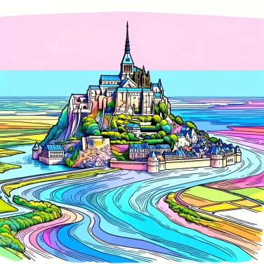 Spiega perché il Mont Saint-Michel è circondato dall'acqua?